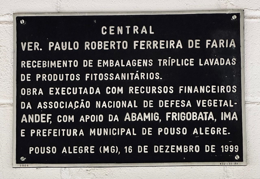 Placa de Inauguração Central de Pouso Alegre-MG