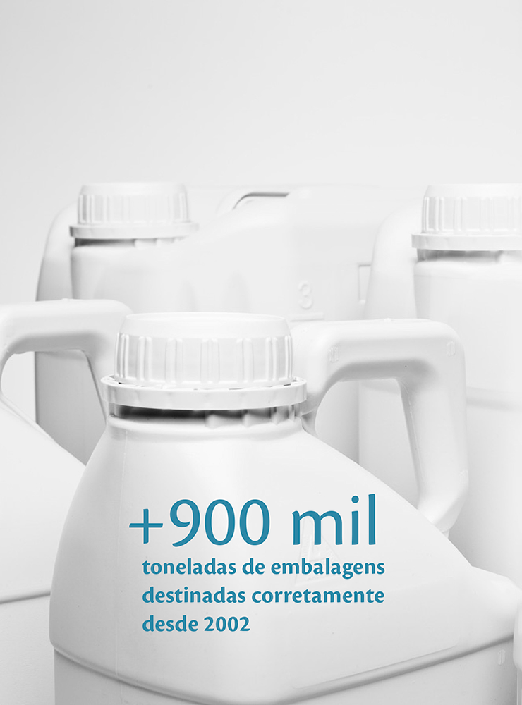 +900 mil toneladas de embalagens destinadas corretamente desde 2002